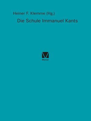 cover image of Die Schule Immanuel Kants